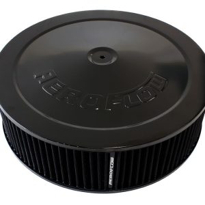 Black Air Filter Assembly 14" x 4", 7-5/16" neck,