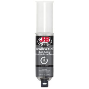 50176 JB WELD KWIKWELD DARK GREY STEEL REINFORCED EPOXY SYRINGE 25ML