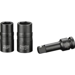 Teng 3pc 1/2in Dr. Wheel Nut Socket Set 17x19&21x22mm