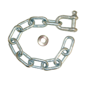 TE12M81 8mm x 400mm Safety Chain & Galvanized Shackle